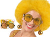 lunettes fantaisie disco avec boules à facettes or adulte