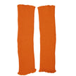 MANCHETTES/GUETRES TRICOT ORANGE FLUO X2