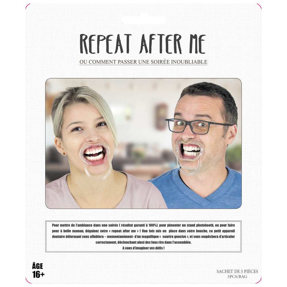 SET DE 5 ECARTES BOUCHE 'REPEAT AFTER ME'