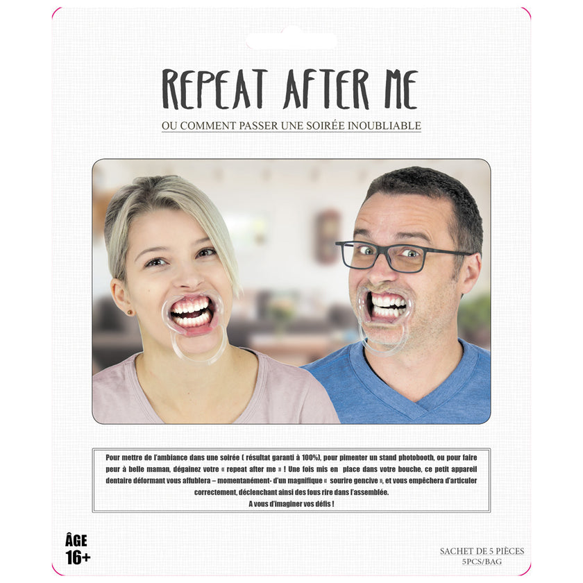 SET DE 5 ECARTES BOUCHE 'REPEAT AFTER ME'