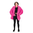 VESTE FOURRURE ROSE FLUO TAILLE XL