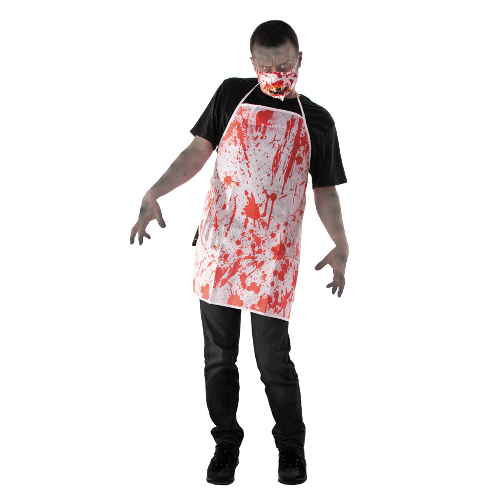 TABLIER BUTCHER ENSANGLANTE EN INTISSE