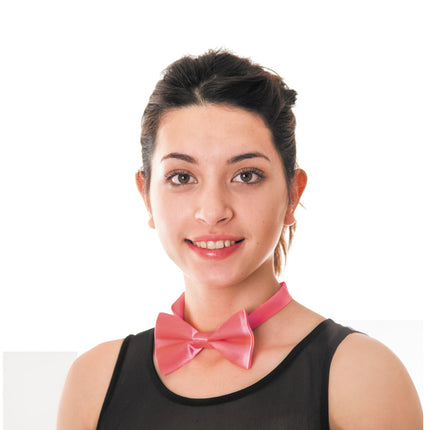 NOEUD PAPILLON ROSE FLUO