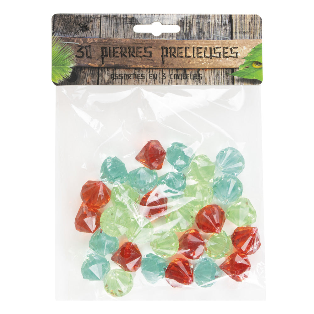 SET DE 30 PIERRES PRECIEUSES 3 COUL.ASS