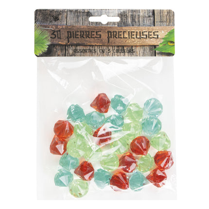 SET DE 30 PIERRES PRECIEUSES 3 COUL.ASS