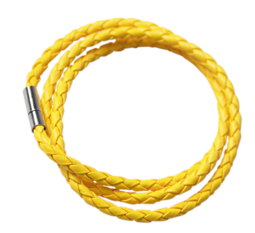 BRACELET TRESSE NEON JAUNE