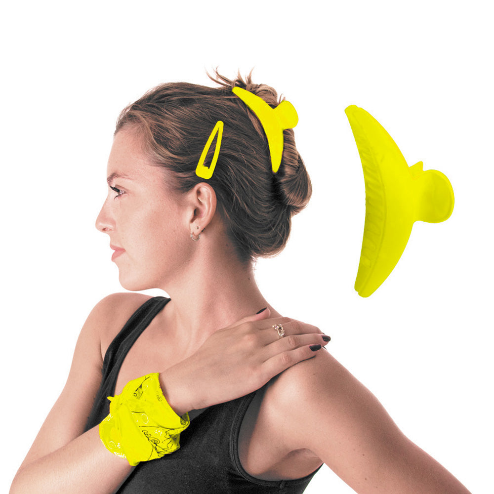 PINCE A CHEVEUX NEON JAUNE