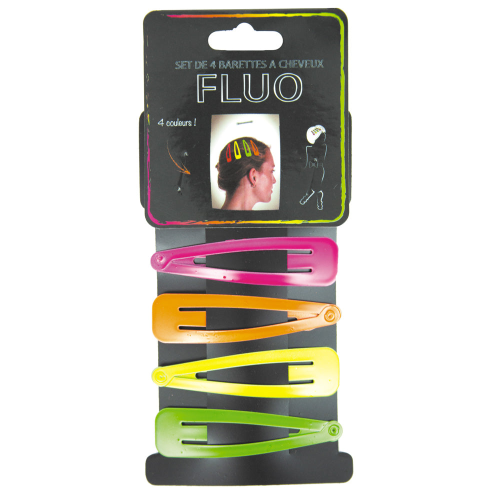 SET DE 4 BARRETTES NEON