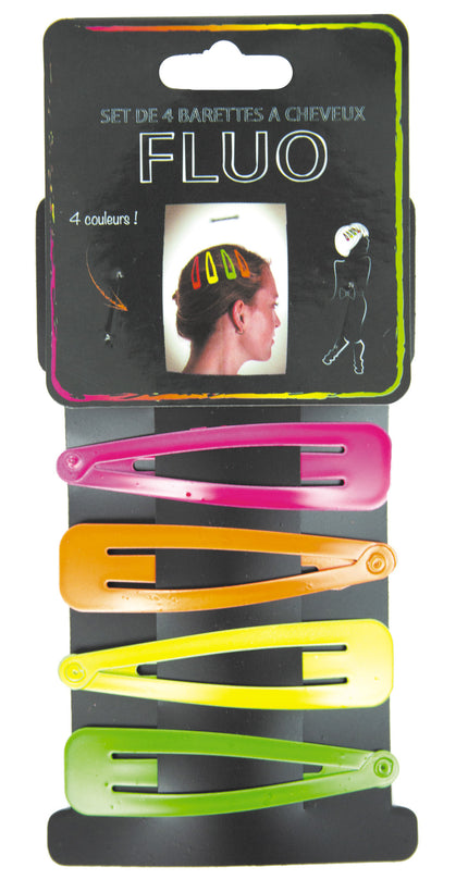 SET DE 4 BARRETTES NEON