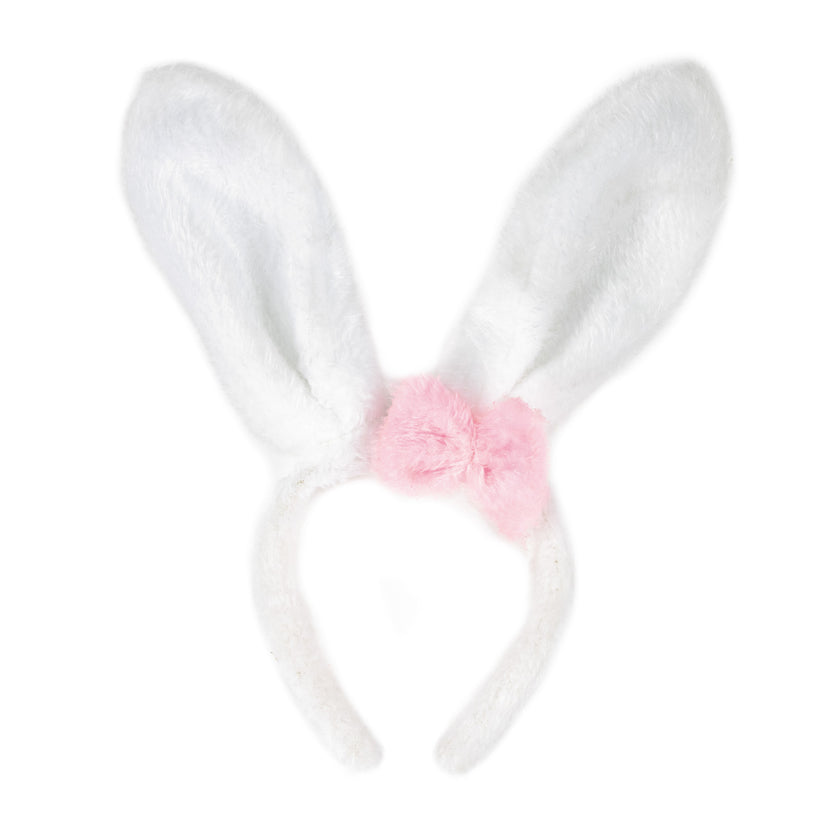 SERRE TETE LAPIN AVEC NOEUD ROSE