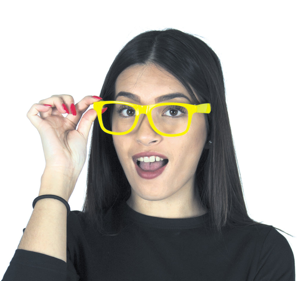 LUNETTES NEON JAUNES SANS VERRE