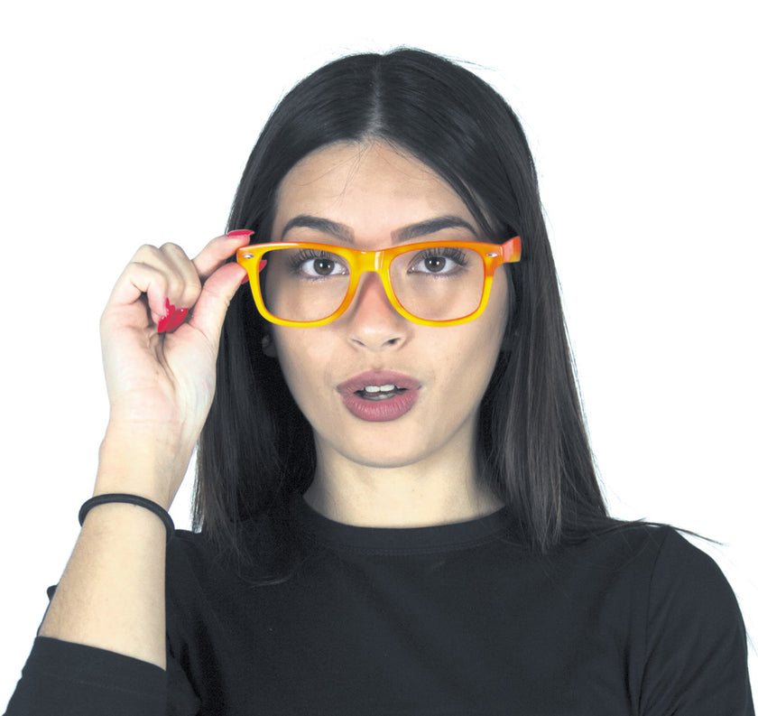 LUNETTES NEON ORANGES SANS VERRE