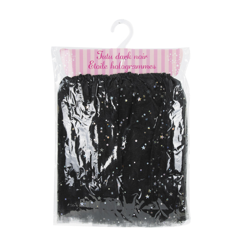 TUTU NOIR FEE AVEC ETOILES HOLOGRAMME 6-8 ANS