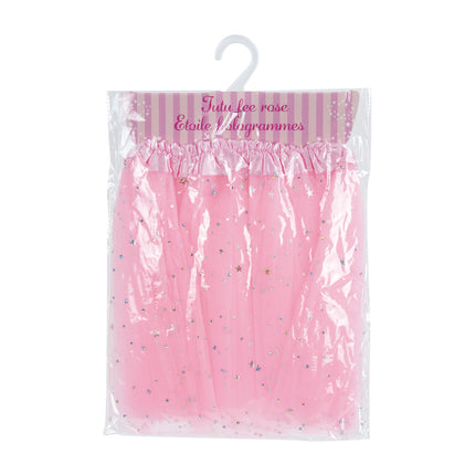 TUTU FEE ROSE AVEC ETOILES HOLOGRAMME 6-8 ANS