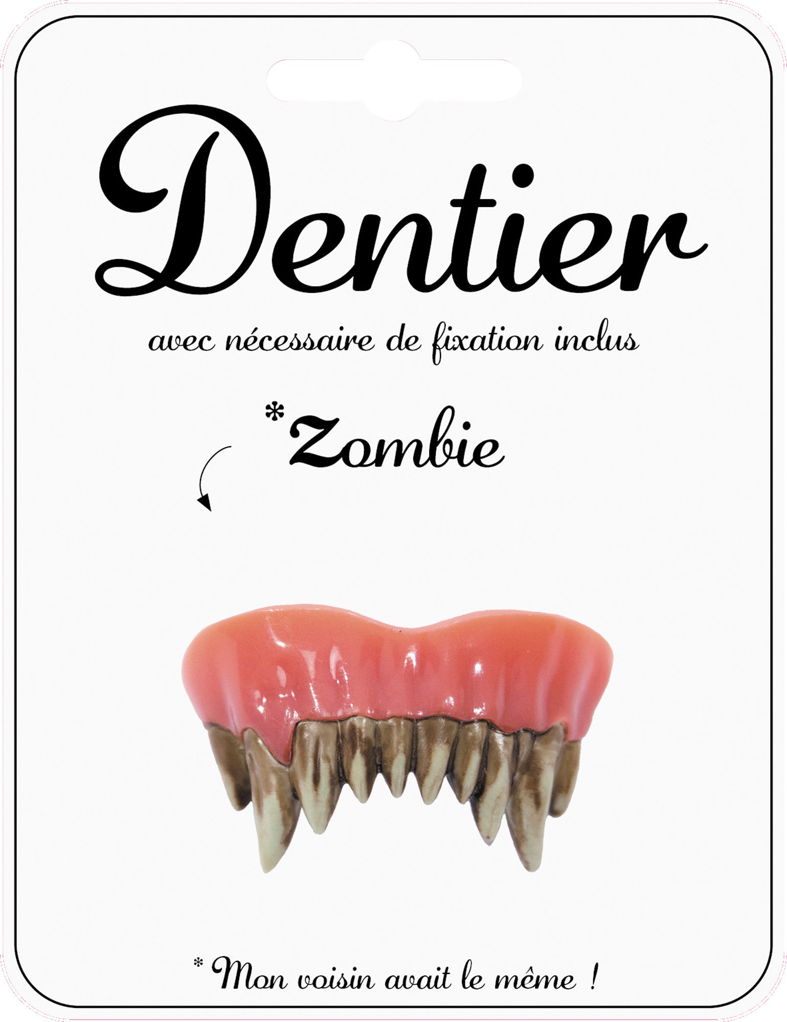 DENTIER ZOMBIE (nécessaire de fixation inclus)