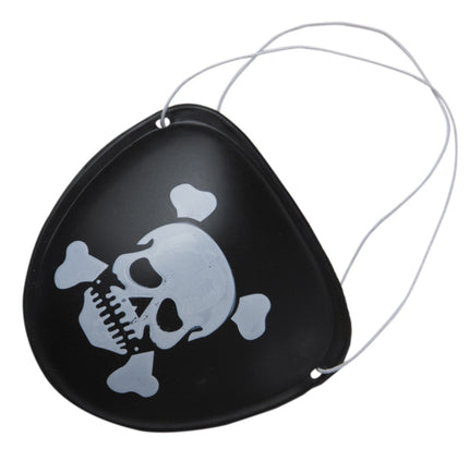 CACHES-OEIL PIRATE NOIRS PLASTIQUE X 6