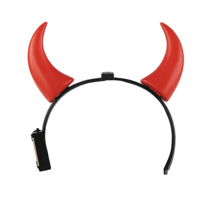 SERRE TÊTE CORNE DIABLE ROUGE LUMINEUX