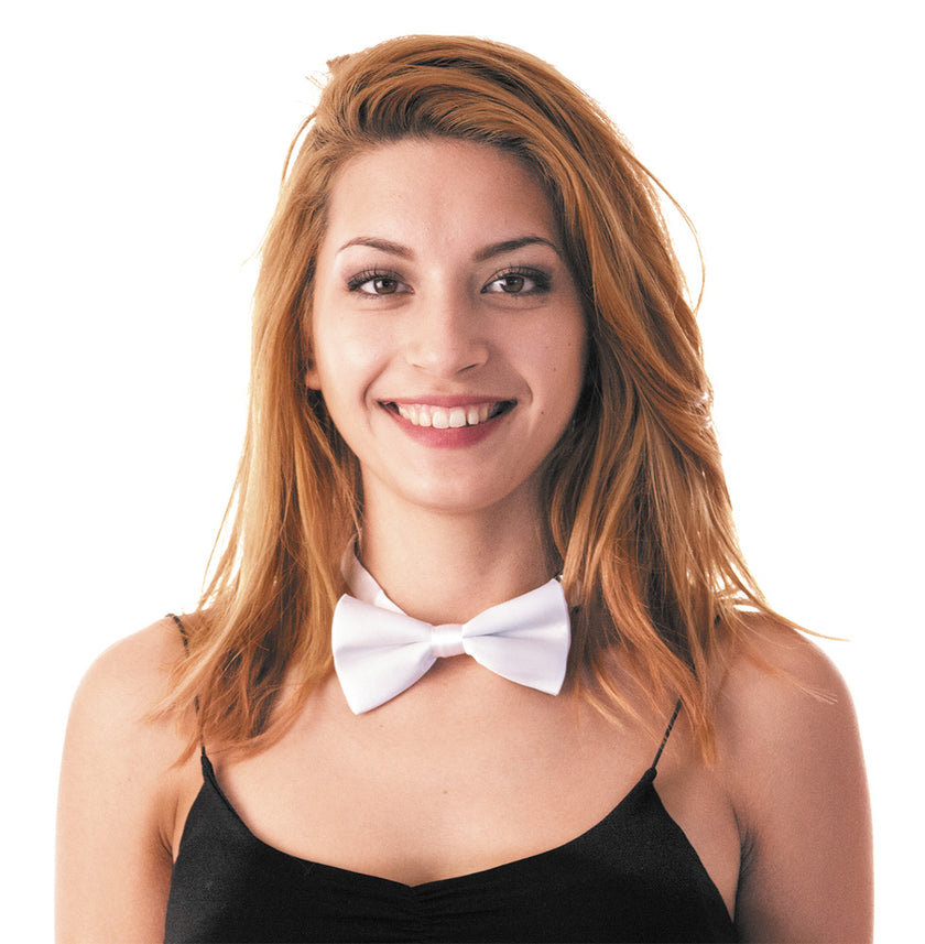 NOEUD PAPILLON BLANC 12X7 CM