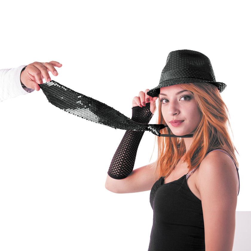 CRAVATE SEQUIN NOIRE