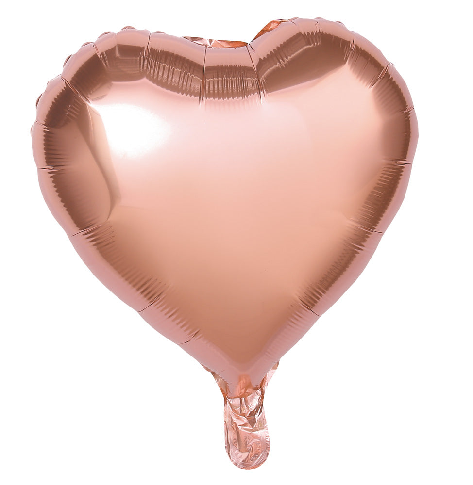 BALLON MYLAR COEUR ROSE GOLD