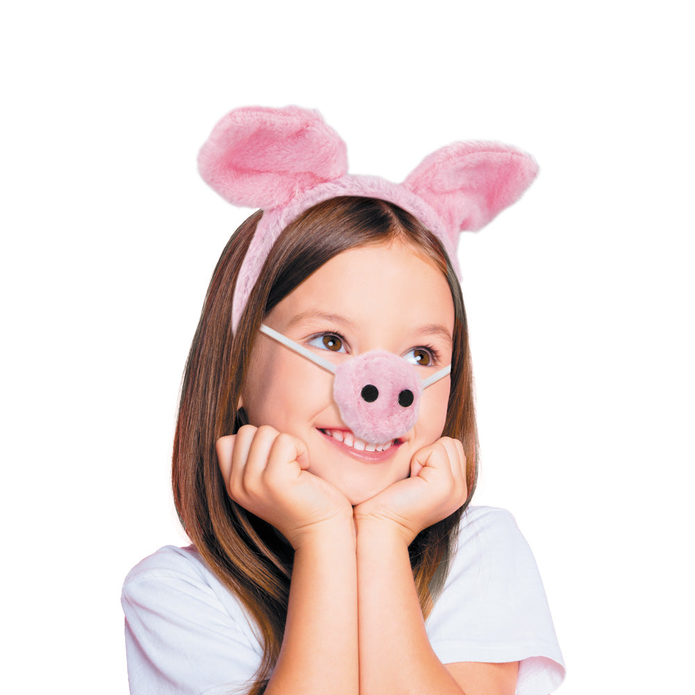 SET COCHON (SERRE TÊTE ET NEZ) PELUCHE