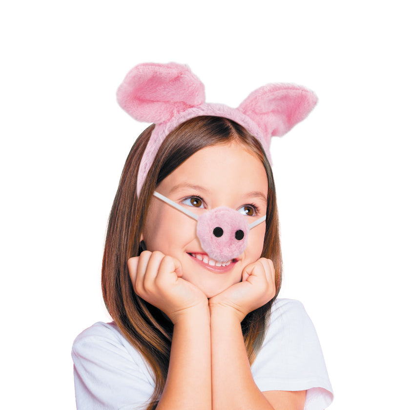 SET COCHON (SERRE TÊTE ET NEZ) PELUCHE