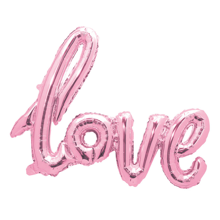 BALLON MYLAR LOVE ROSE PASTEL