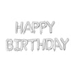 BALLONS MYLAR HAPPY BIRTHDAY ARGENT