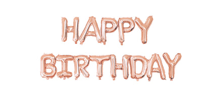 BALLONS MYLAR HAPPY BIRTHDAY ROSE GOLD