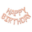 BALLONS MYLAR HAPPY BIRTHDAY ROSE GOLD