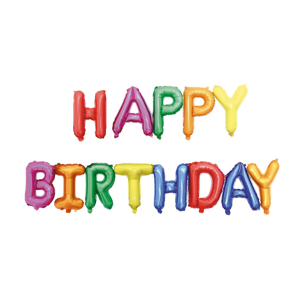 BALLONS MYLAR HAPPY BIRTHDAY MULTI