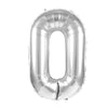 BALLON MYLAR CHIFFRE 0 ARGENT 36CM