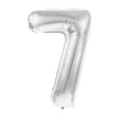 BALLON MYLAR CHIFFRE 7 ARGENT 36CM