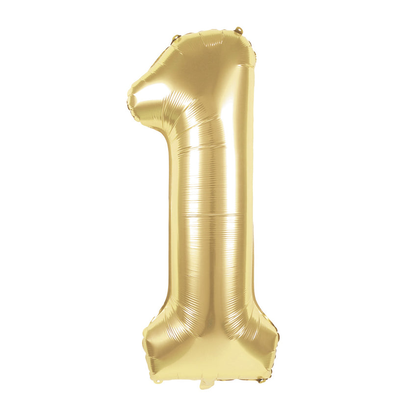 BALLON MYLAR CHIFFRE 1 OR 36CM