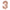 BALLON MYLAR CHIFFRE 3 ROSE GOLD 36CM