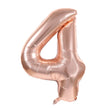 BALLON MYLAR CHIFFRE 4 ROSE GOLD 36CM