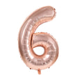 BALLON MYLAR CHIFFRE 6 ROSE GOLD 36CM