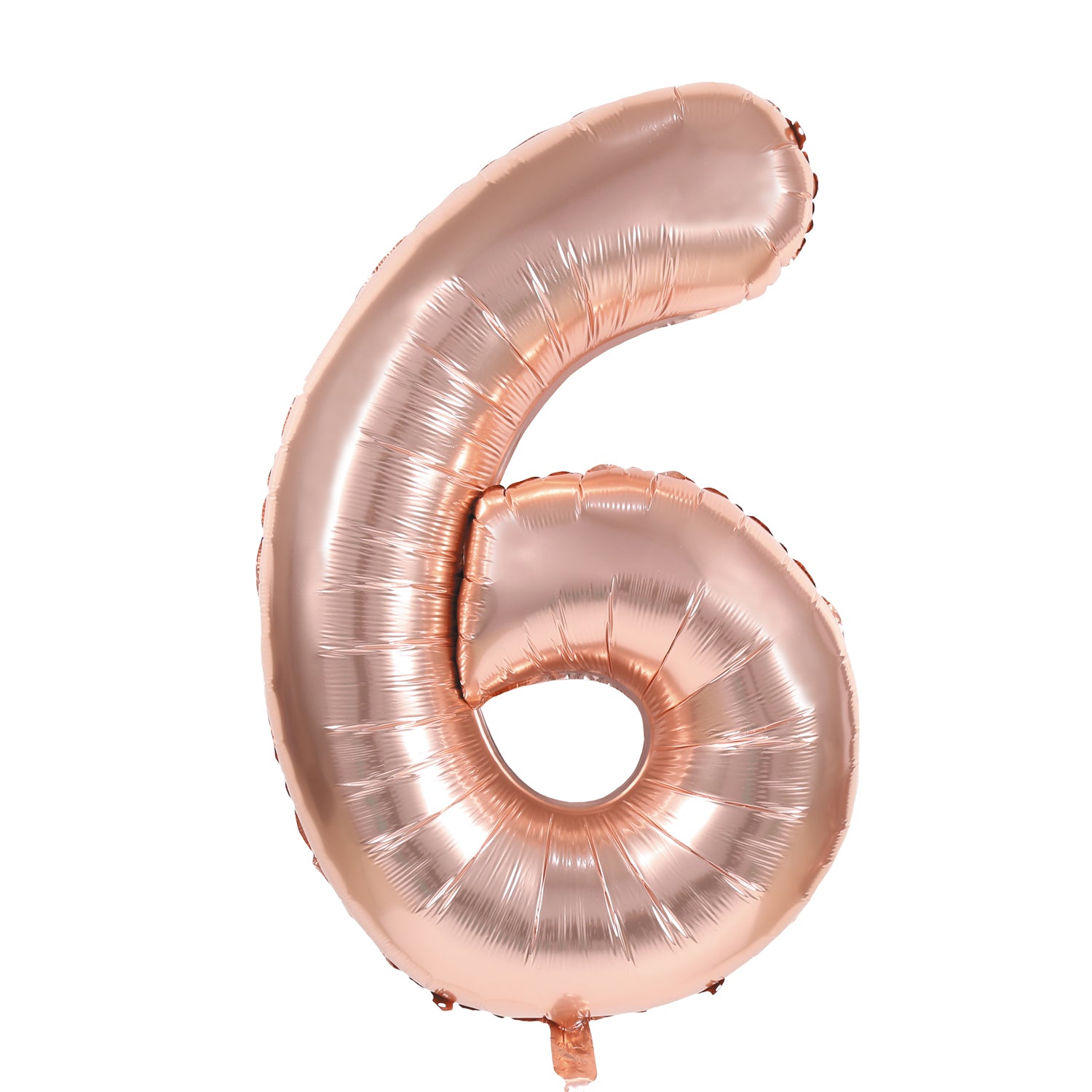 BALLON MYLAR CHIFFRE 6 ROSE GOLD 36CM