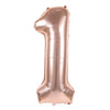 BALLON MYLAR CHIFFRE 1 ROSE GOLD 86CM