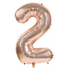 BALLON MYLAR CHIFFRE 2 ROSE GOLD 86CM