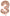 BALLON MYLAR CHIFFRE 3 ROSE GOLD 86CM
