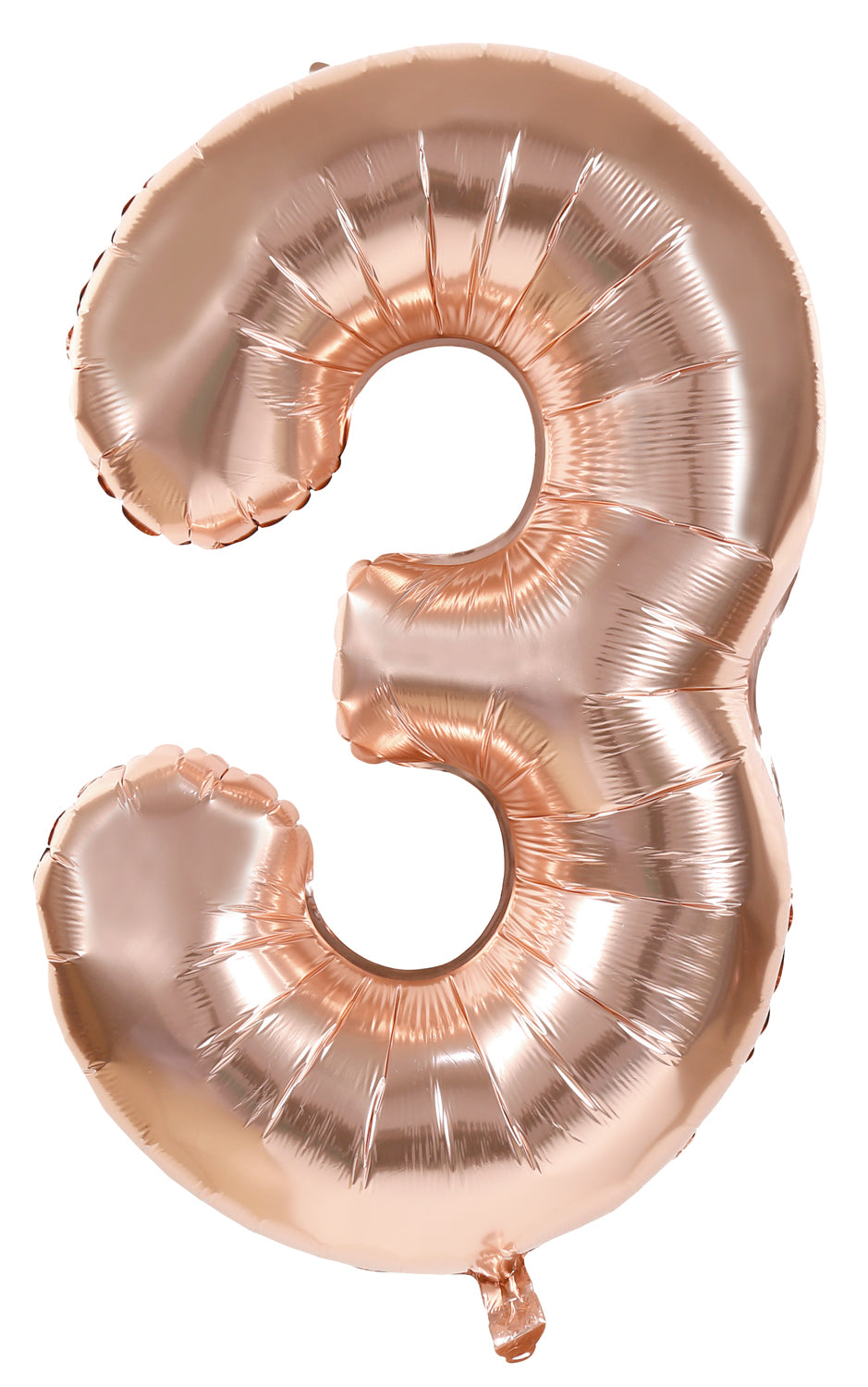 BALLON MYLAR CHIFFRE 3 ROSE GOLD 86CM