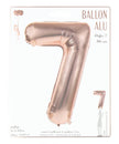 BALLON MYLAR CHIFFRE 7 ROSE GOLD 86CM