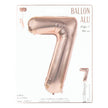BALLON MYLAR CHIFFRE 7 ROSE GOLD 86CM