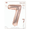 BALLON MYLAR CHIFFRE 7 ROSE GOLD 86CM