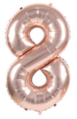 BALLON MYLAR CHIFFRE 8 ROSE GOLD 86CM