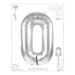 BALLON MYLAR CHIFFRE 0 ARGENT 86CM