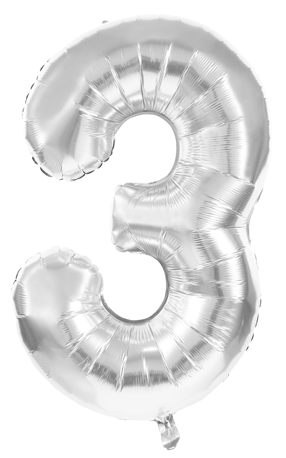 BALLON MYLAR CHIFFRE 3 ARGENT 86CM