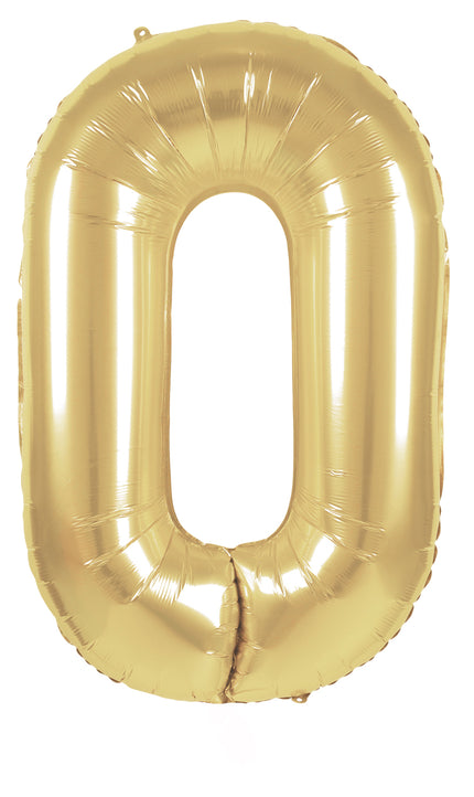 BALLON MYLAR CHIFFRE 0 OR 86CM