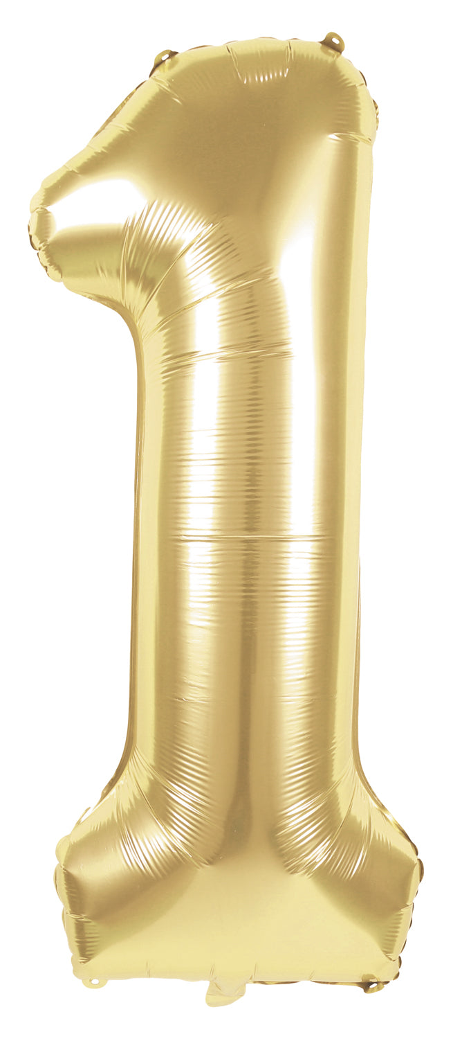 BALLON MYLAR CHIFFRE 1 OR 86CM